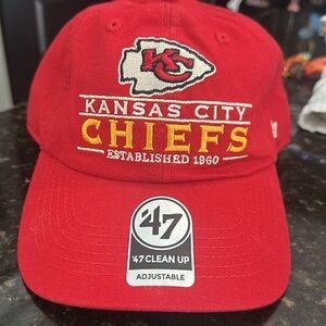 'KC CHIEFS 47 Red Kansas City Chiefs Cap. NWT